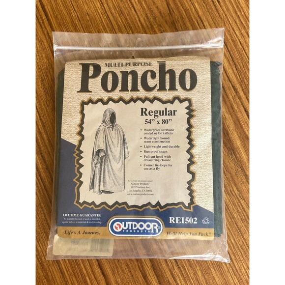 Poncho, Multi-Purpose, Regular 54" x 80", Model REI502 by Outdoor Products - Picture 1 of 4
